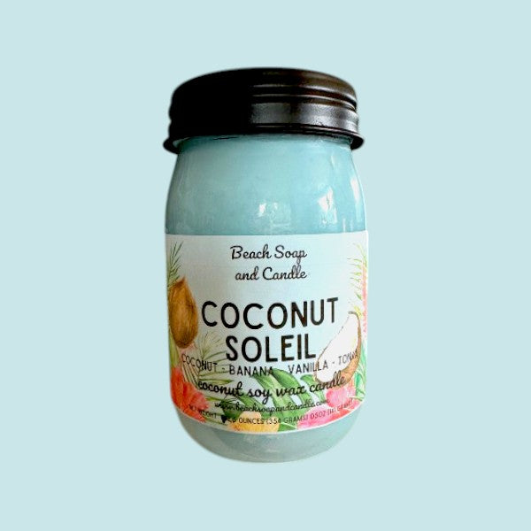 Coconut Soleil Coconut-Soy Wax Mason Jar Candle