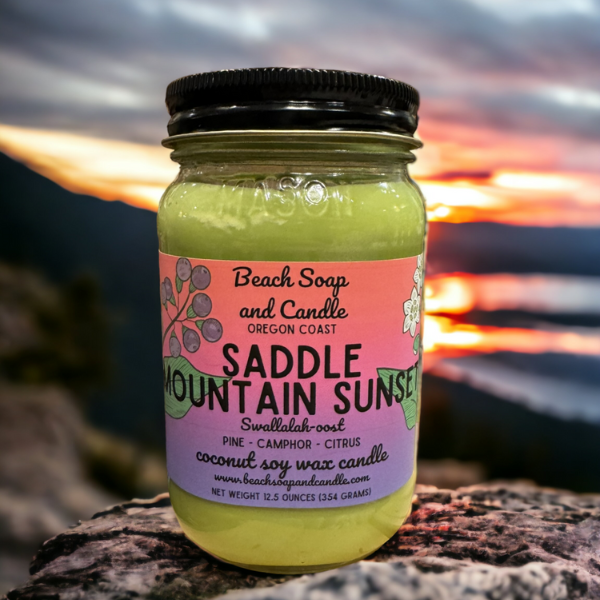 Saddle Mountain Sunset - Coconut Soy Wax Mason Jar Candle (Copy)