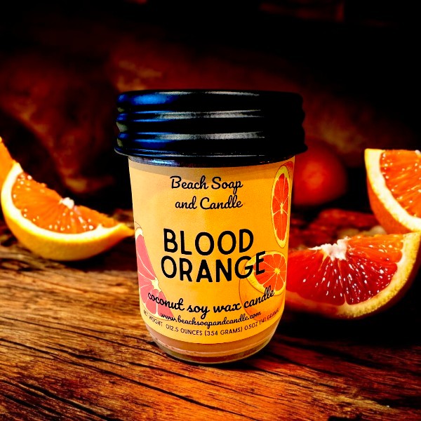Blood Orange Mason Jar Candle