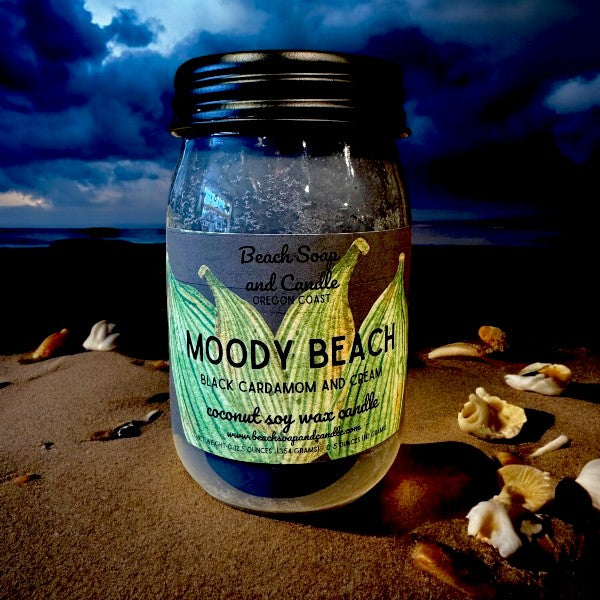 Moody Beach - Coconut Soy Wax Mason Jar Candle