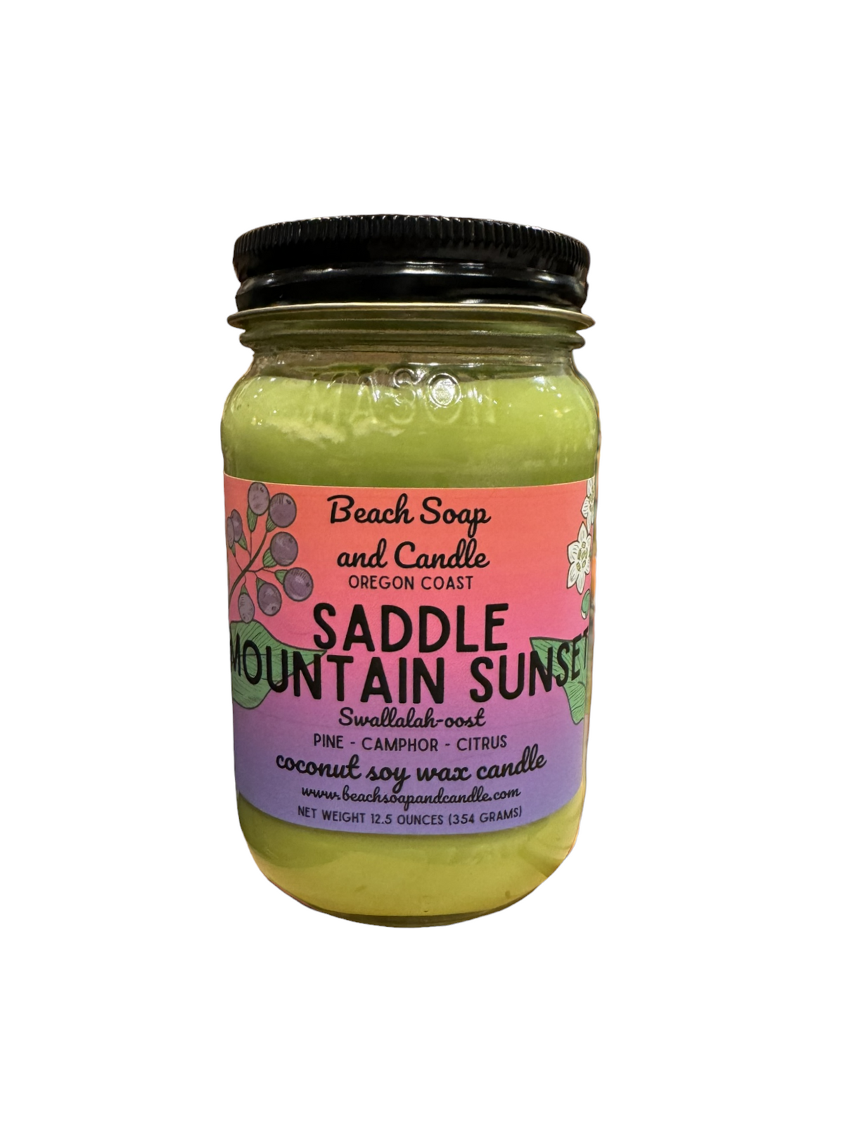 Saddle Mountain Sunset - Coconut Soy Wax Mason Jar Candle (Copy)