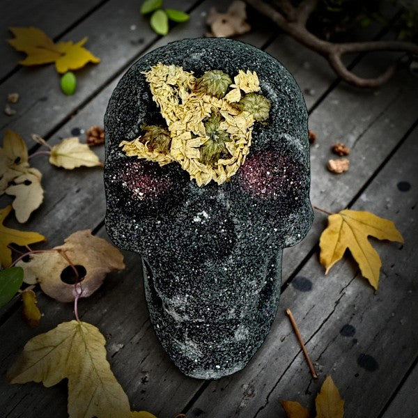Sugar Skull Foaming Bath Bomb - Black
